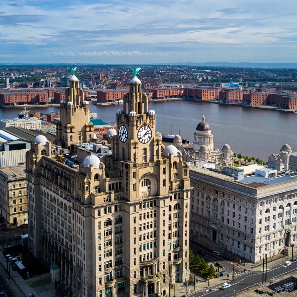 Luxury executive chauffeur navigating Liverpool for airport and business travel