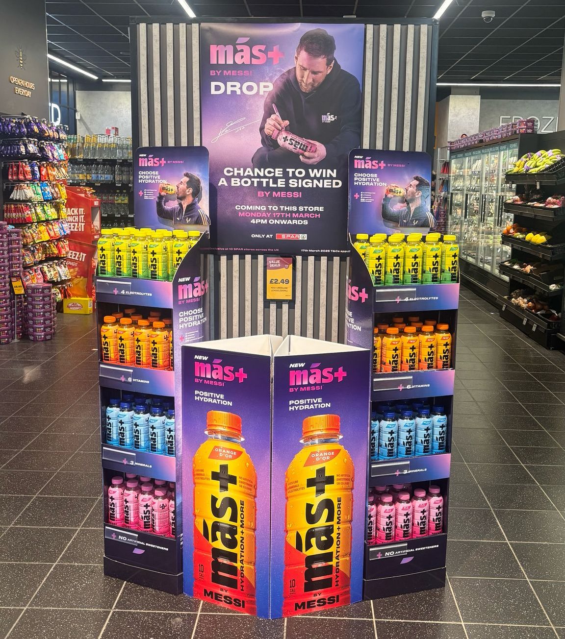 Executional merchandising auditor checking a retail fixture during a store audit