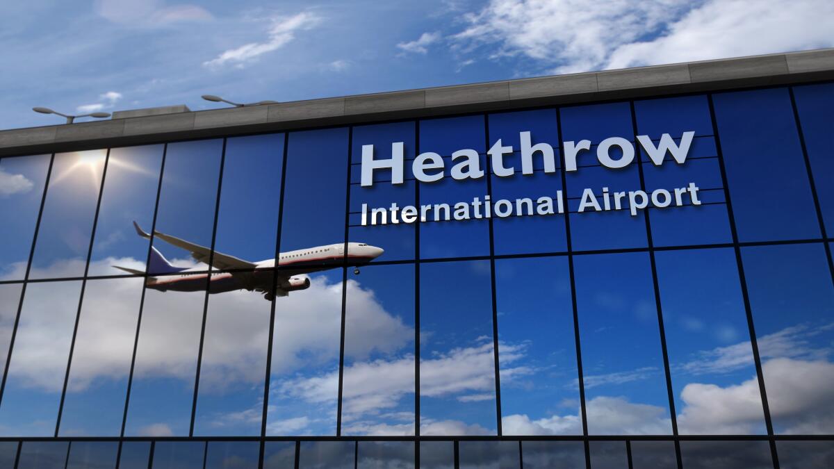 Heathrow International Airport terminal exterior