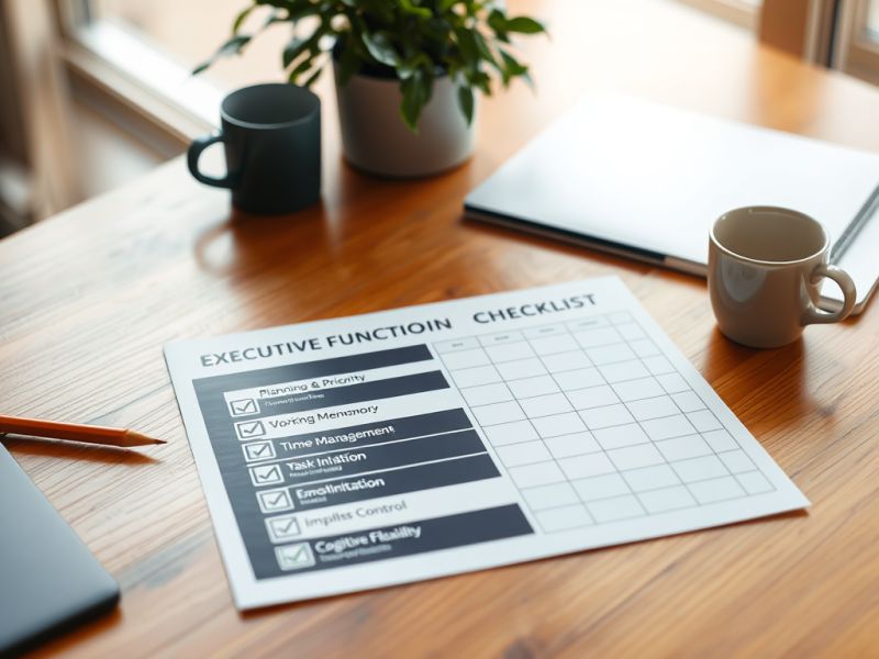 Executive Function Checklist For Students Pdf Executive Functions - High Quality Colorful Illustration - Retina