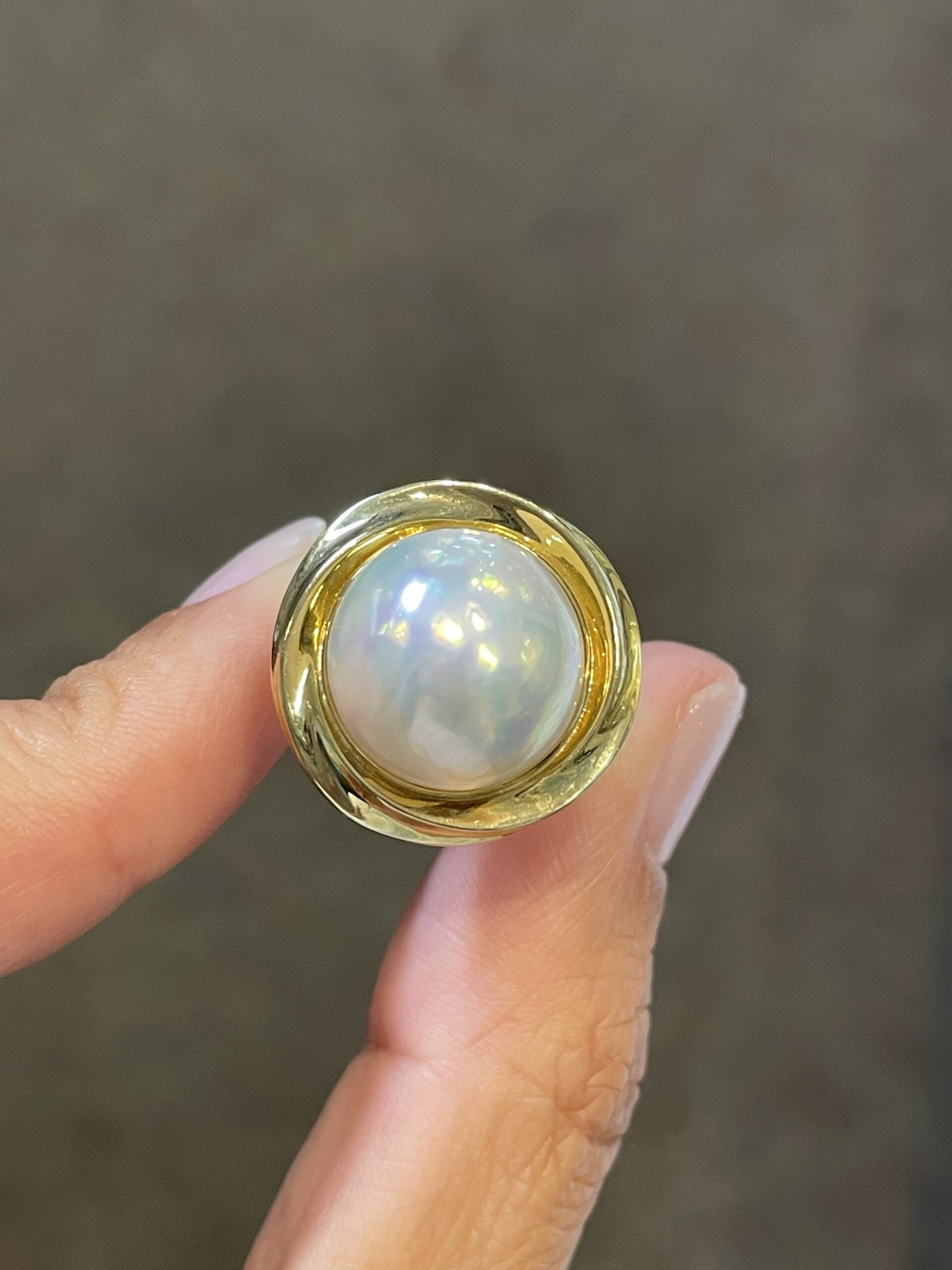 14k Yellow Gold 13.5 MM Mabe Pearl Ring – Exeter Jewelers