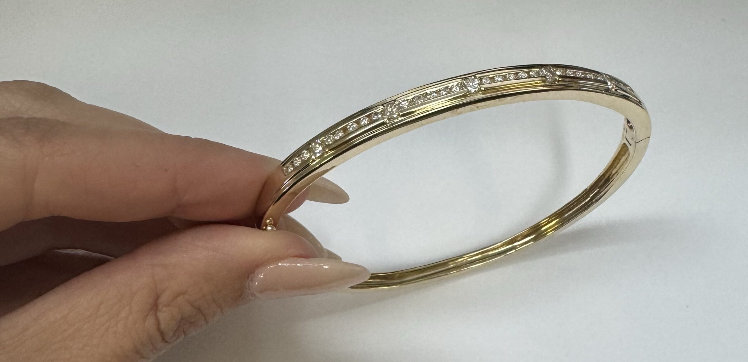14k Yellow Gold Channel Set 1 Cttw Round Brilliant Cut