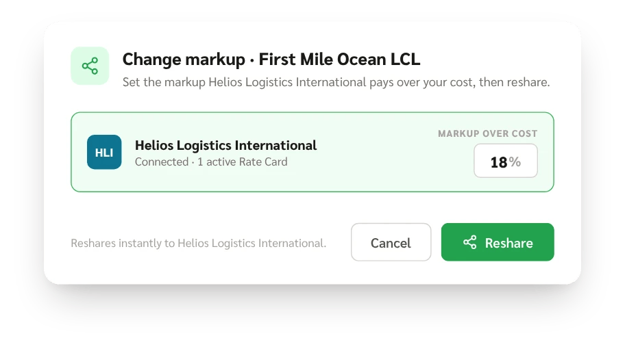 Exfresso Connect markup mobile