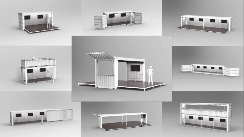 Shipping Container Exhibit Potential - Classic Ocean Background - Desktop