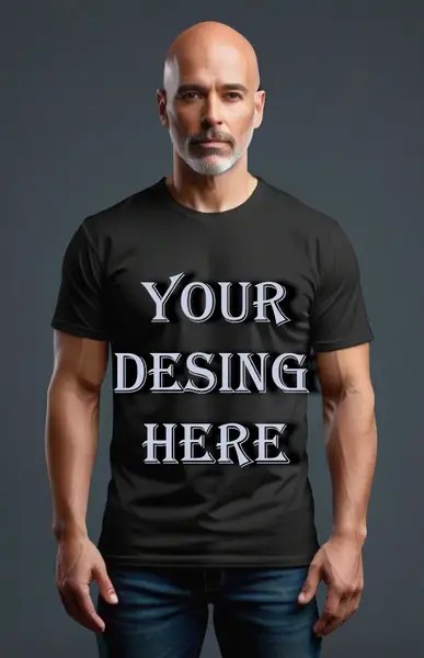 BLACK T-SHIRT MOCKUP