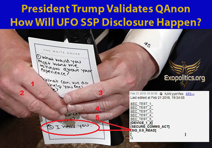 President Trump Validates QAnon – How Will UFO SSP Disclosure Happen?