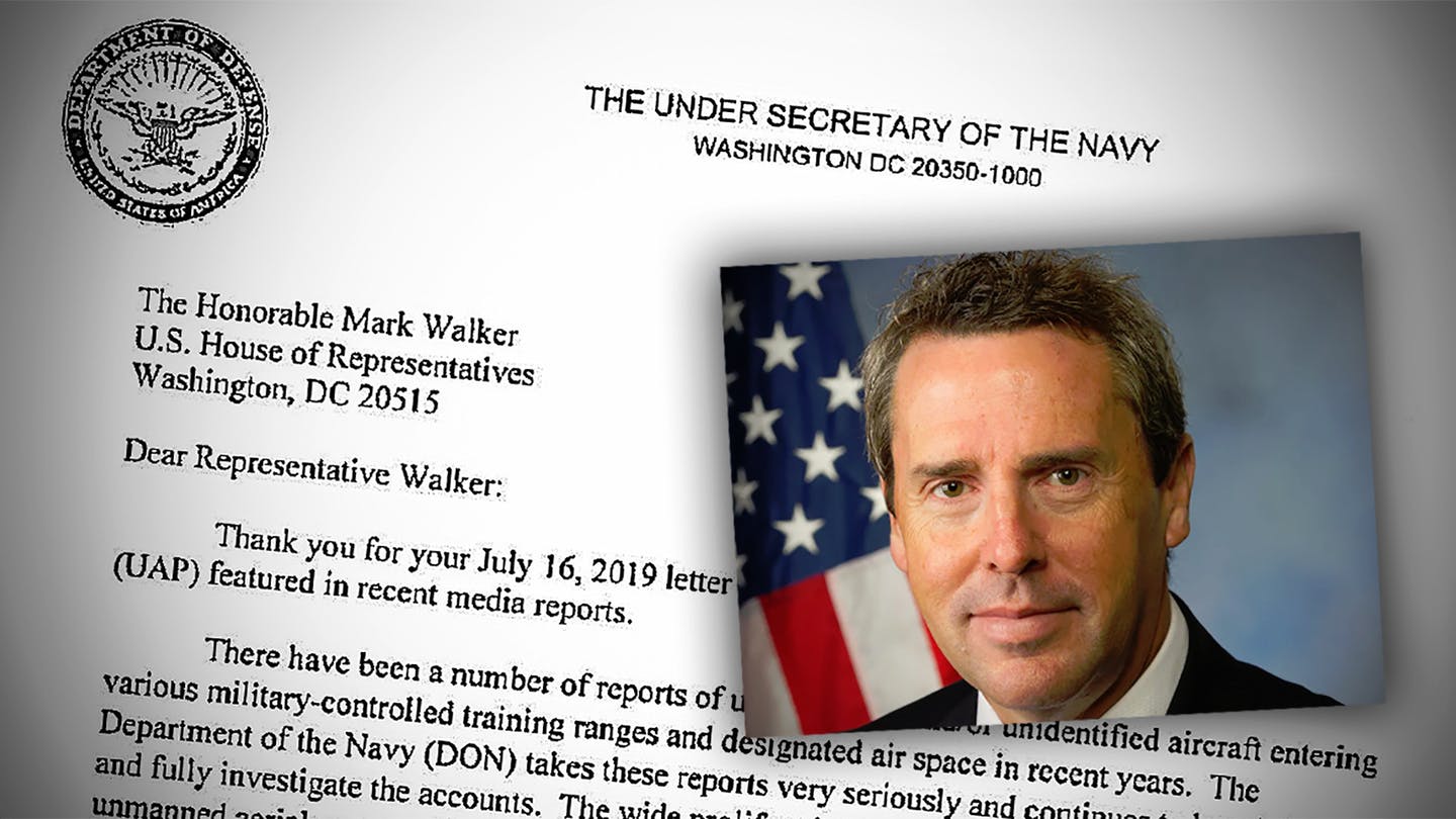 The Letter the Navy Sent a Congressman Who Was Demanding Answers About UFOs