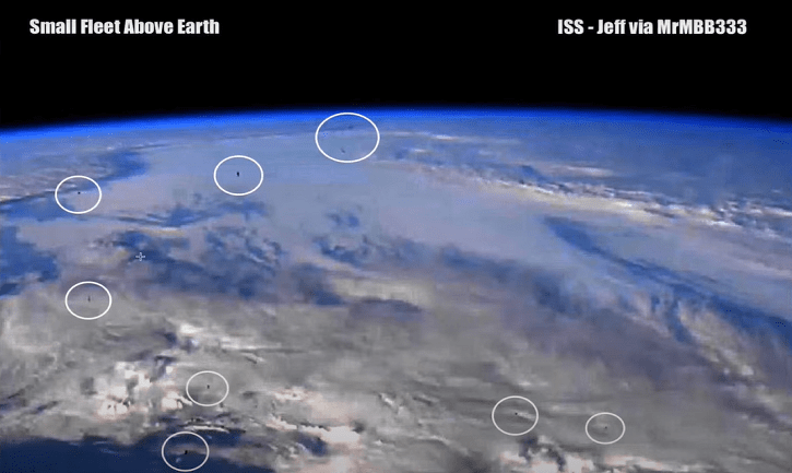 Image Shows Ten UFOs “Traveling With the International Space Station”