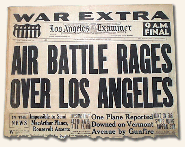Mainstream Historian Attempts to Explain the ‘Battle of LA’ UFO Conspiracy Theory of February 1942