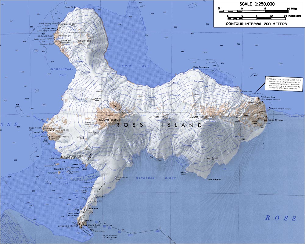 Ross island antarctica map