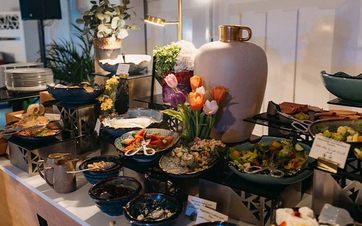 Luxury buffet dining at Club 16 Doha during Formula 1 Qatar event