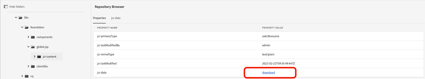 Repository Browser Adobe Experience Manager - Premium Colorful Design Gallery - Desktop