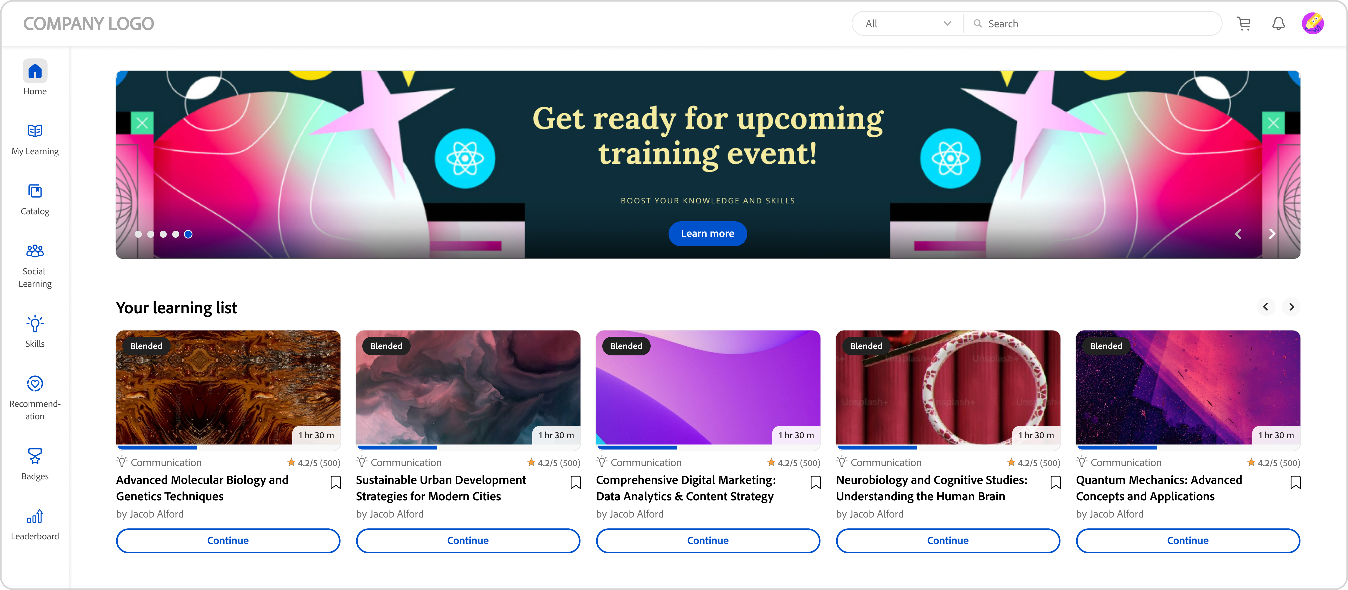 Learner Home Page Adobe Learning Manager - Nature Illustrations - Classic Retina Collection