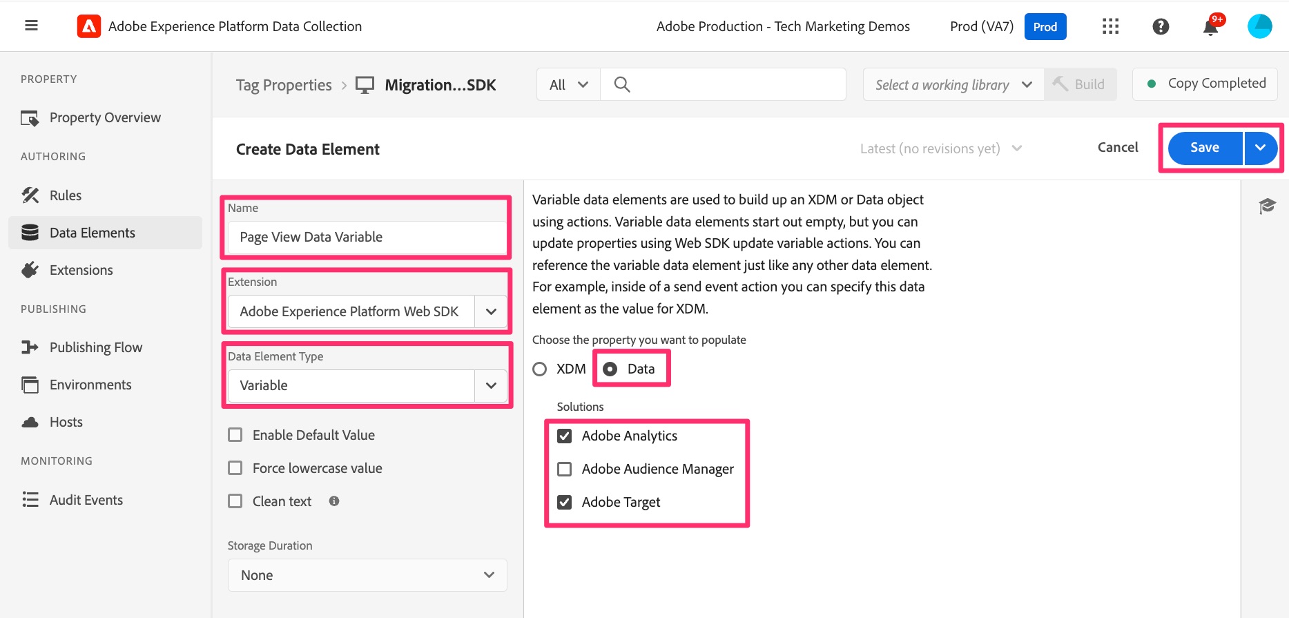 Create A Variable Data Element Adobe Data Collection - Mountain Art Collection - Retina Quality