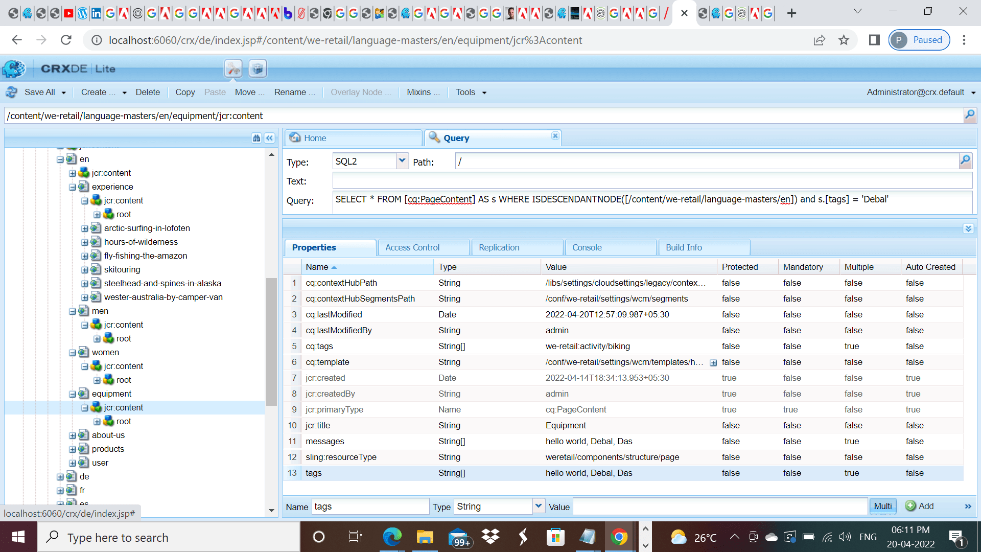 Solved: JCR SQL2: Exact Keyword Search For Multivalued Pro... - Adobe ...