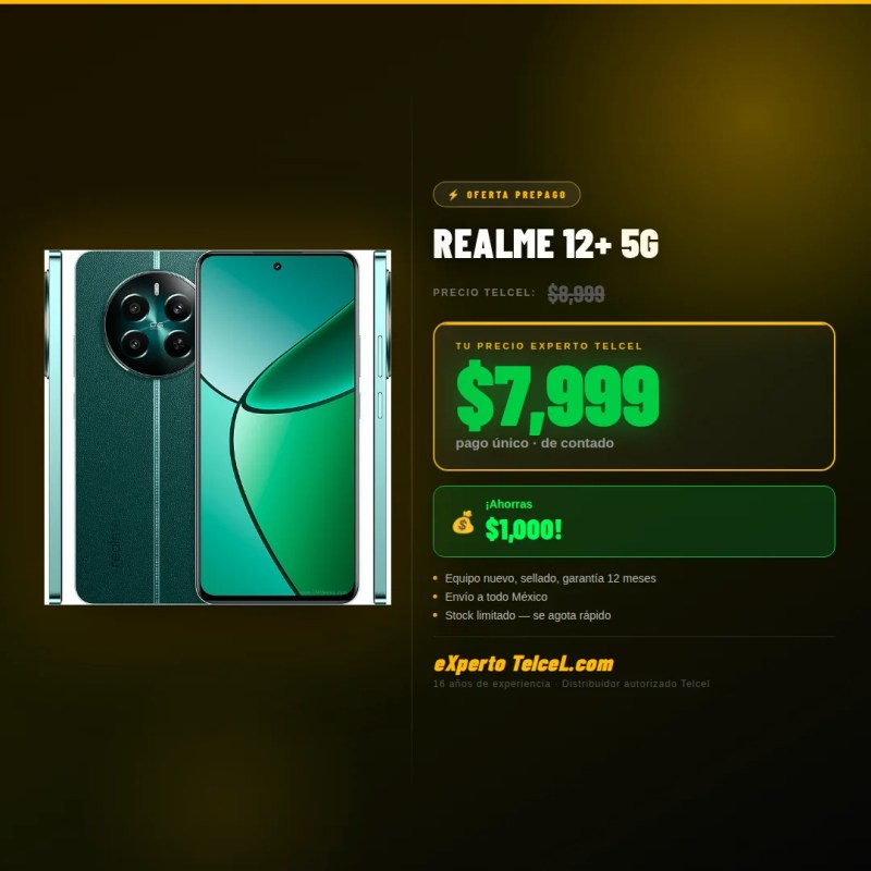 Realme12Plus Experto Telcel