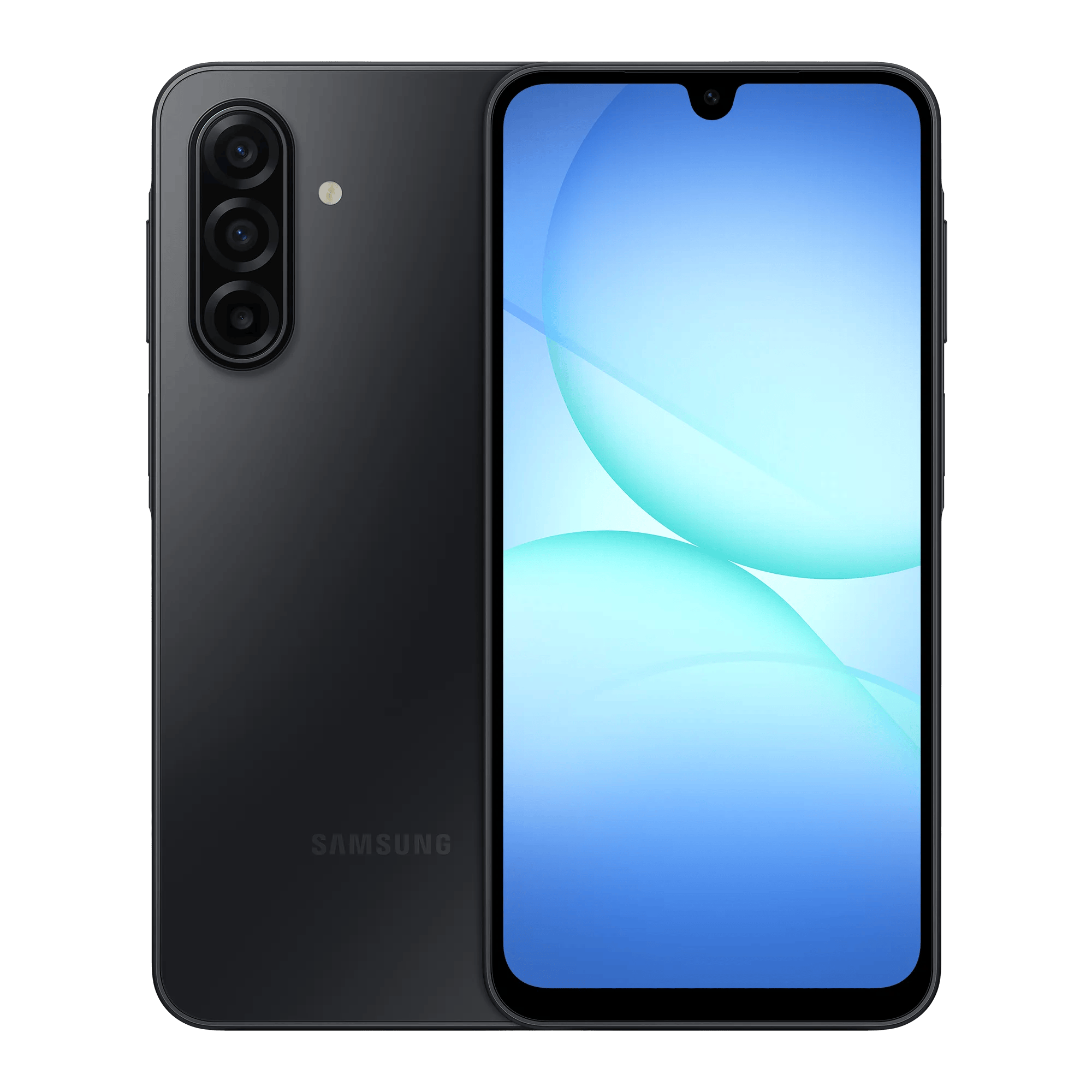 Samsung Galaxy A17 5G color negro — frente y trasera en Telcel