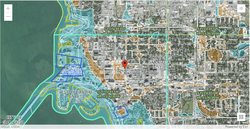 Florida Flood Zone Map Sarasota County A Detailed Look At Key Sarasota FL Flood Zone Map FEMA 