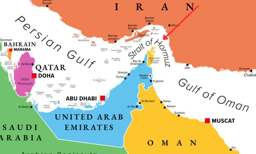 strait of hormuz map, Strait of Hormuz closed