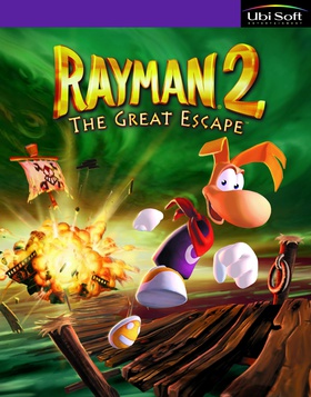 Rayman 2, The Great Escape, Ubisoft 1999, amiral Barbe-Tranchante, graphismes révolutionnaires, gameplay captivant, bataille spectaculaire, Griffes Robo-Pirates, échappée triomphale, conclusion mémorableRayman 2: The Great Escape de Ubisoft (1999)