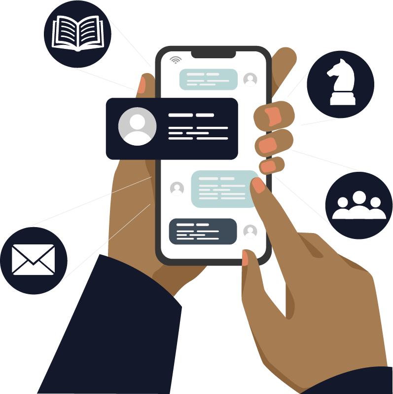 infographic showing the different ways to use Kooth