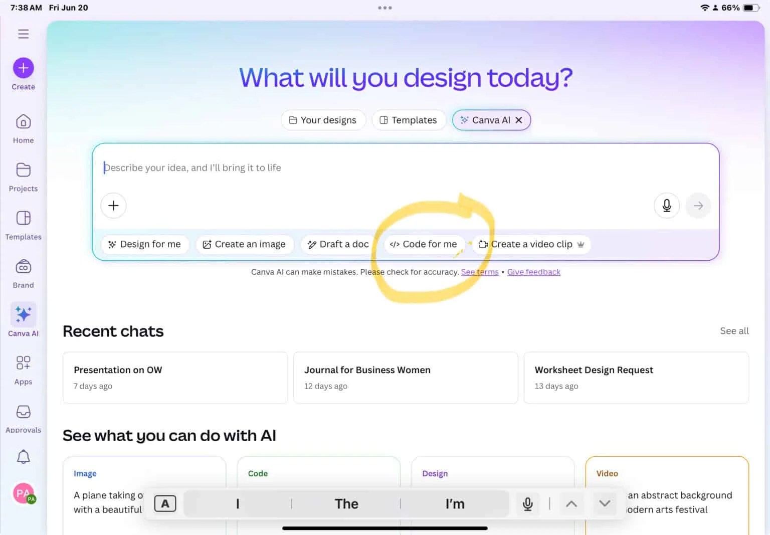 Step-by-Step: Trying Canva AI Code and Design Generator