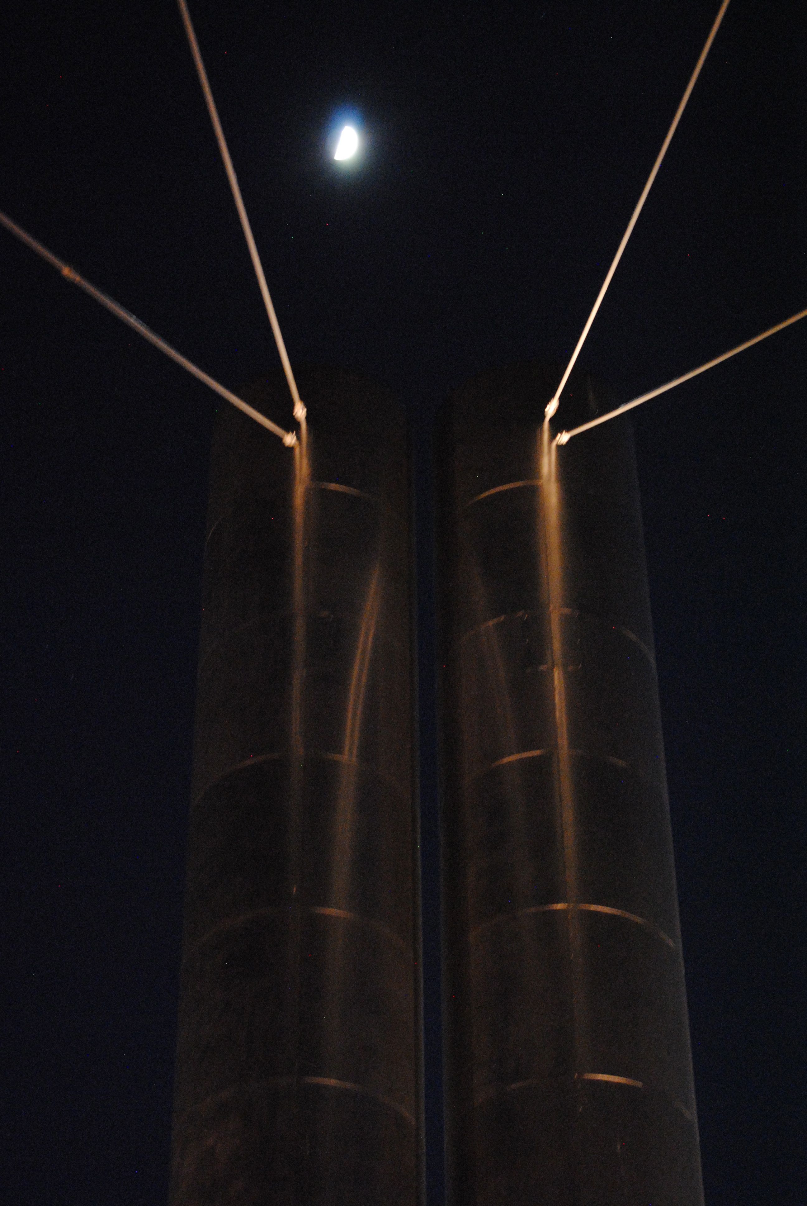 Soleri Bridge basked in the glow of the happenings at the Scottsdale Waterfront.