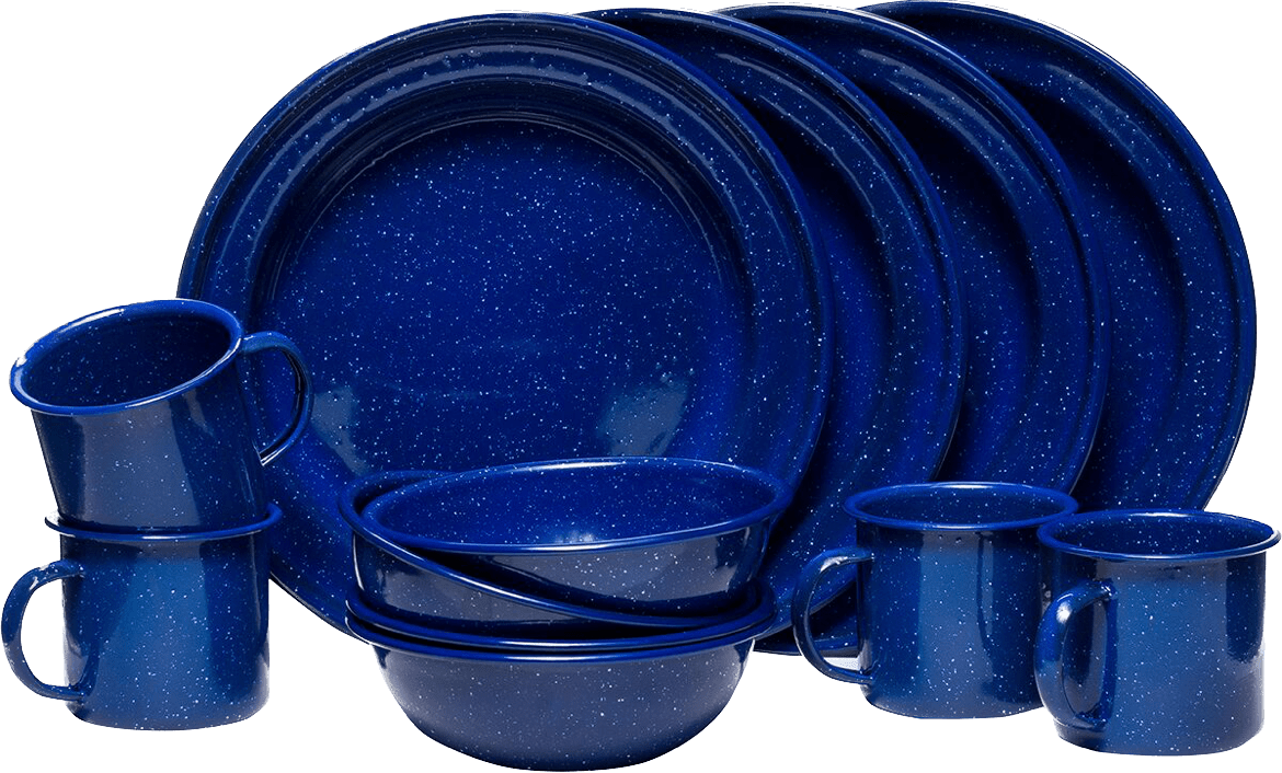 Camping Enamel Plates, Bowls, Mugs: Camping Gear Save