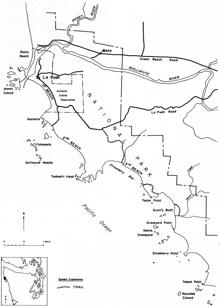 Toleak Point Map of Backpacking Trail