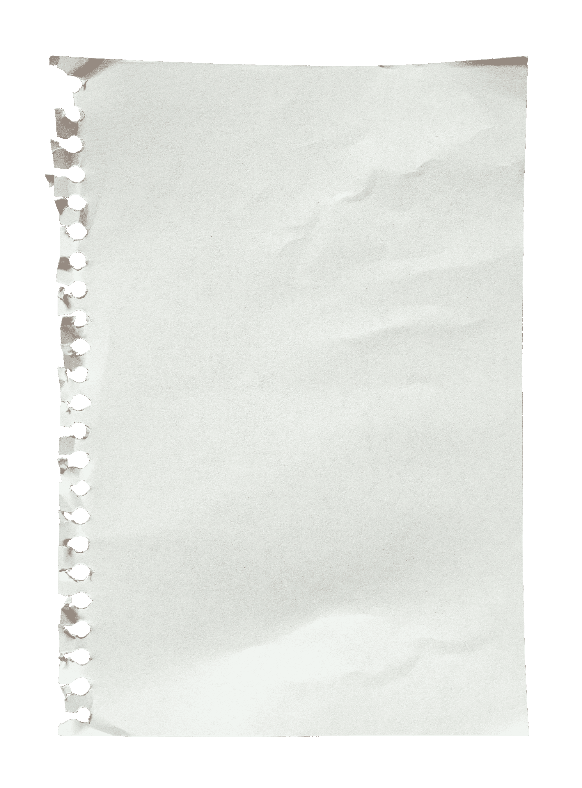 Ripped blank notebook paper
