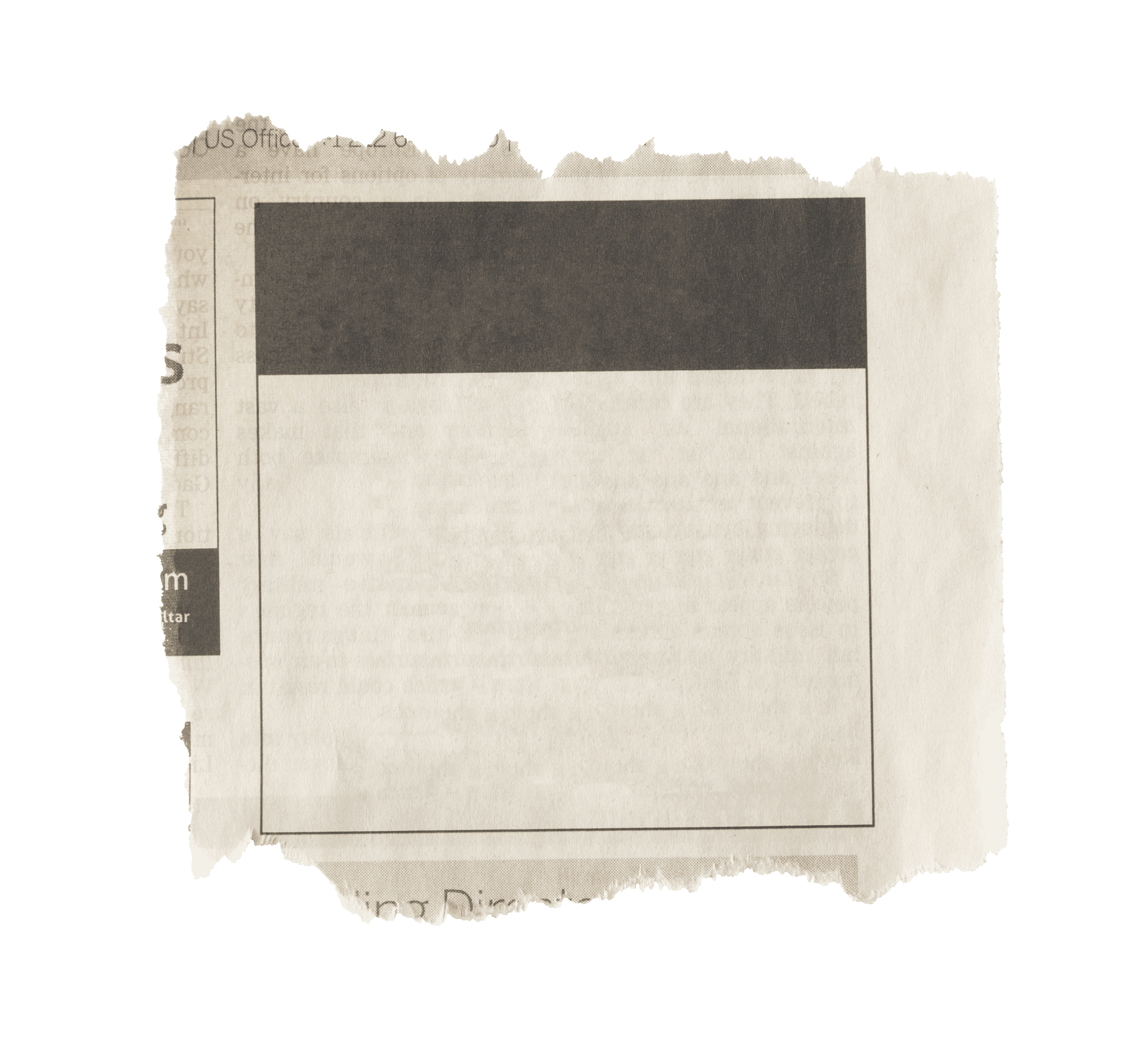 Textbook ripped paper