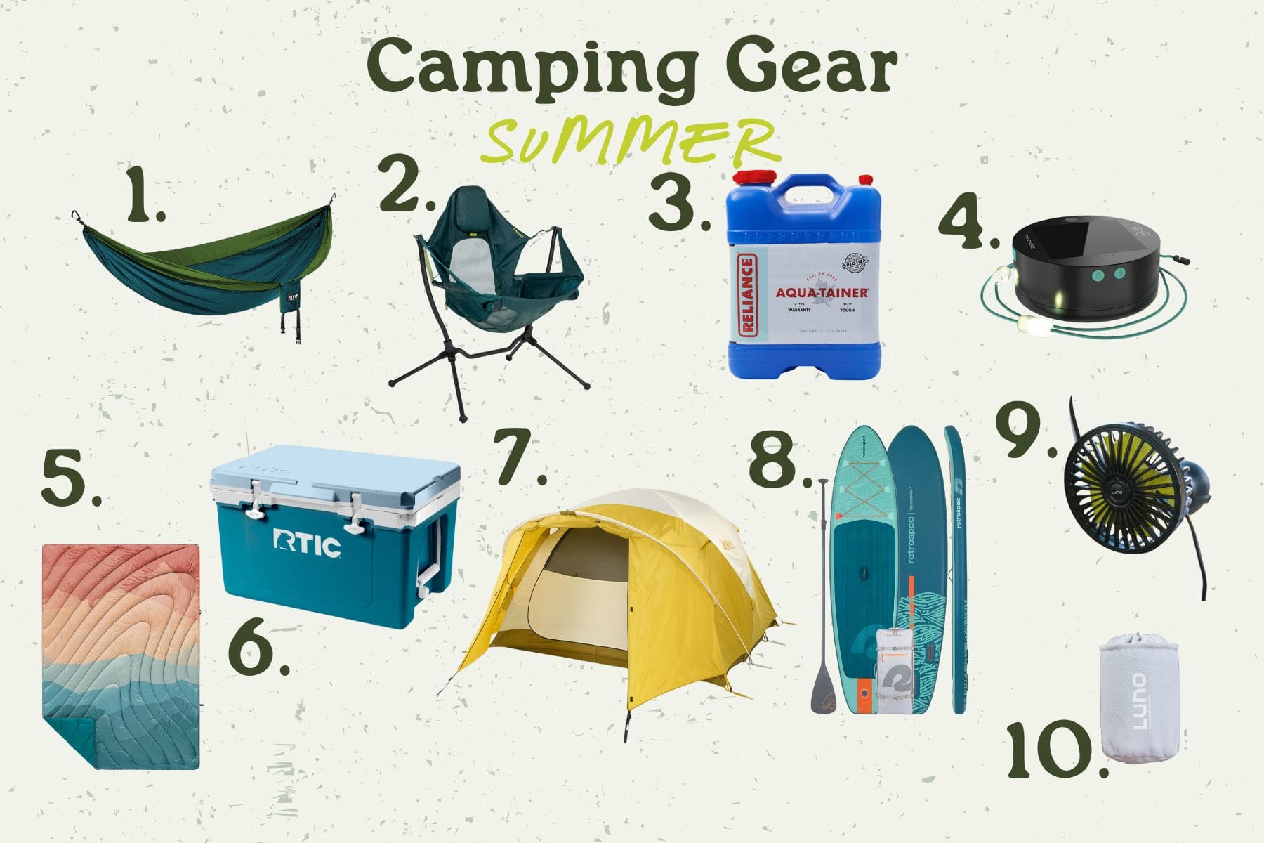 Camping Gear for Summer Adventures List