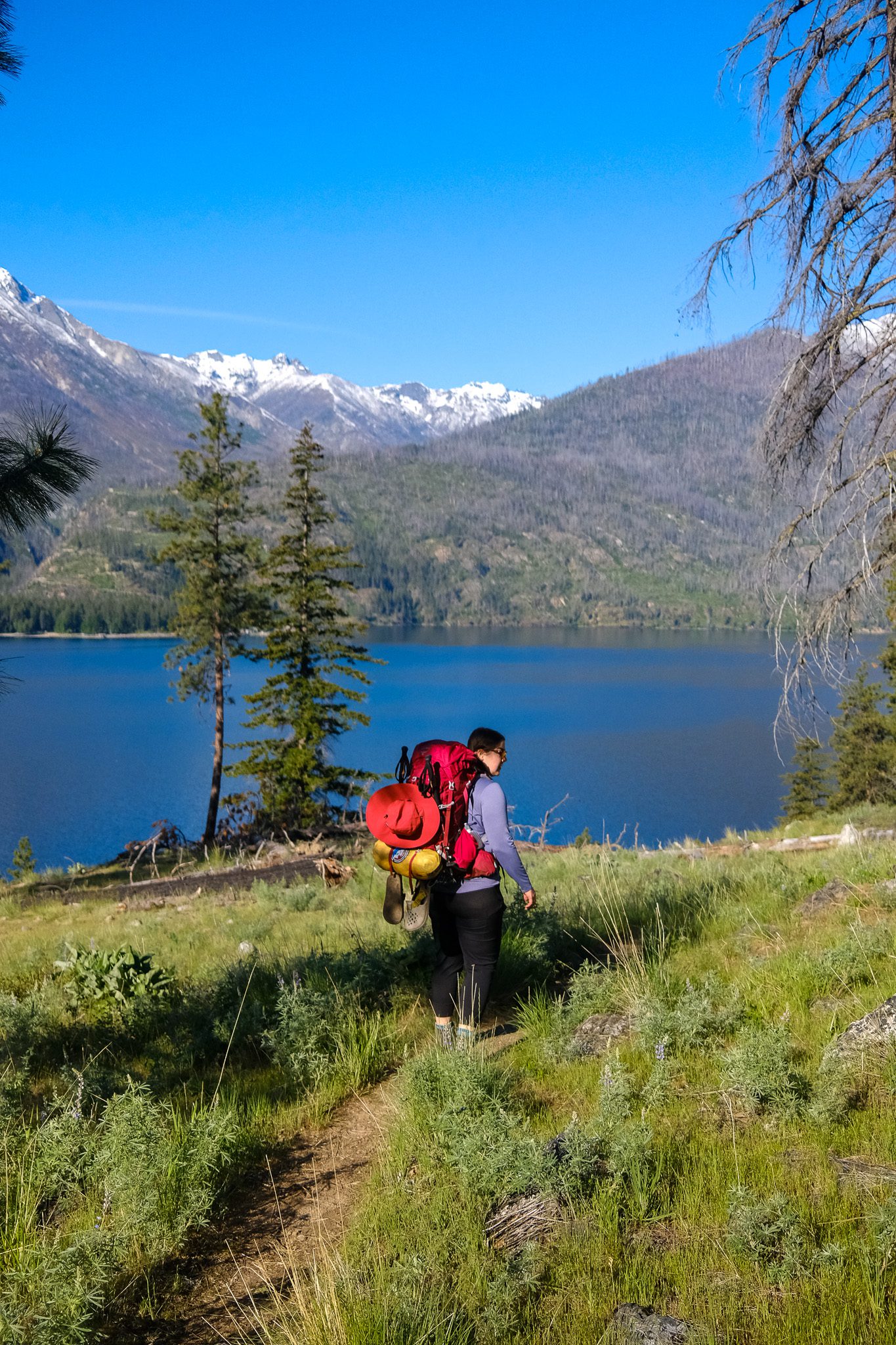 Day 1 on the Chelan Lakeshore Trail was Tough in the high sun of the day!