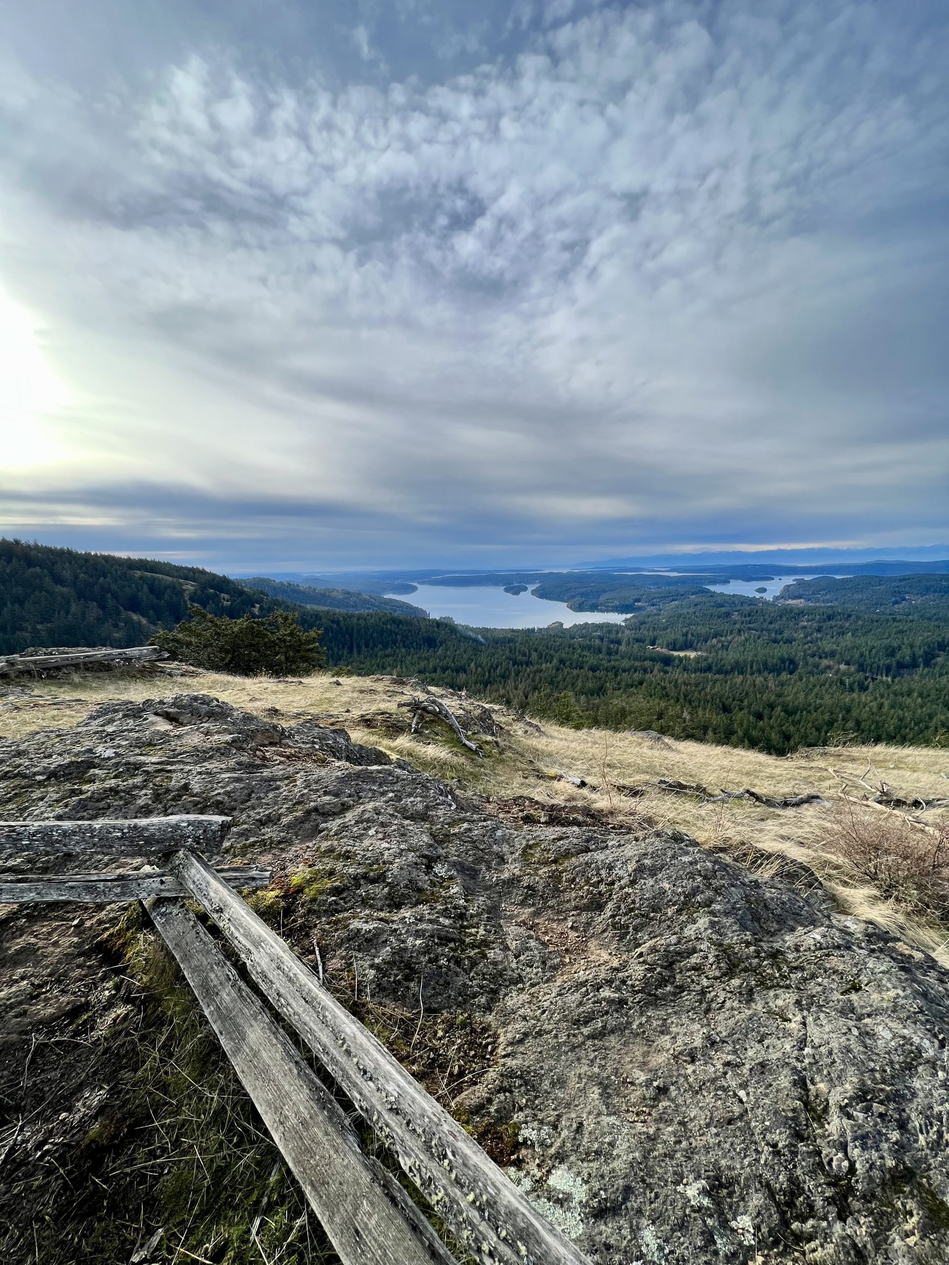 Trail lookout with ocean views