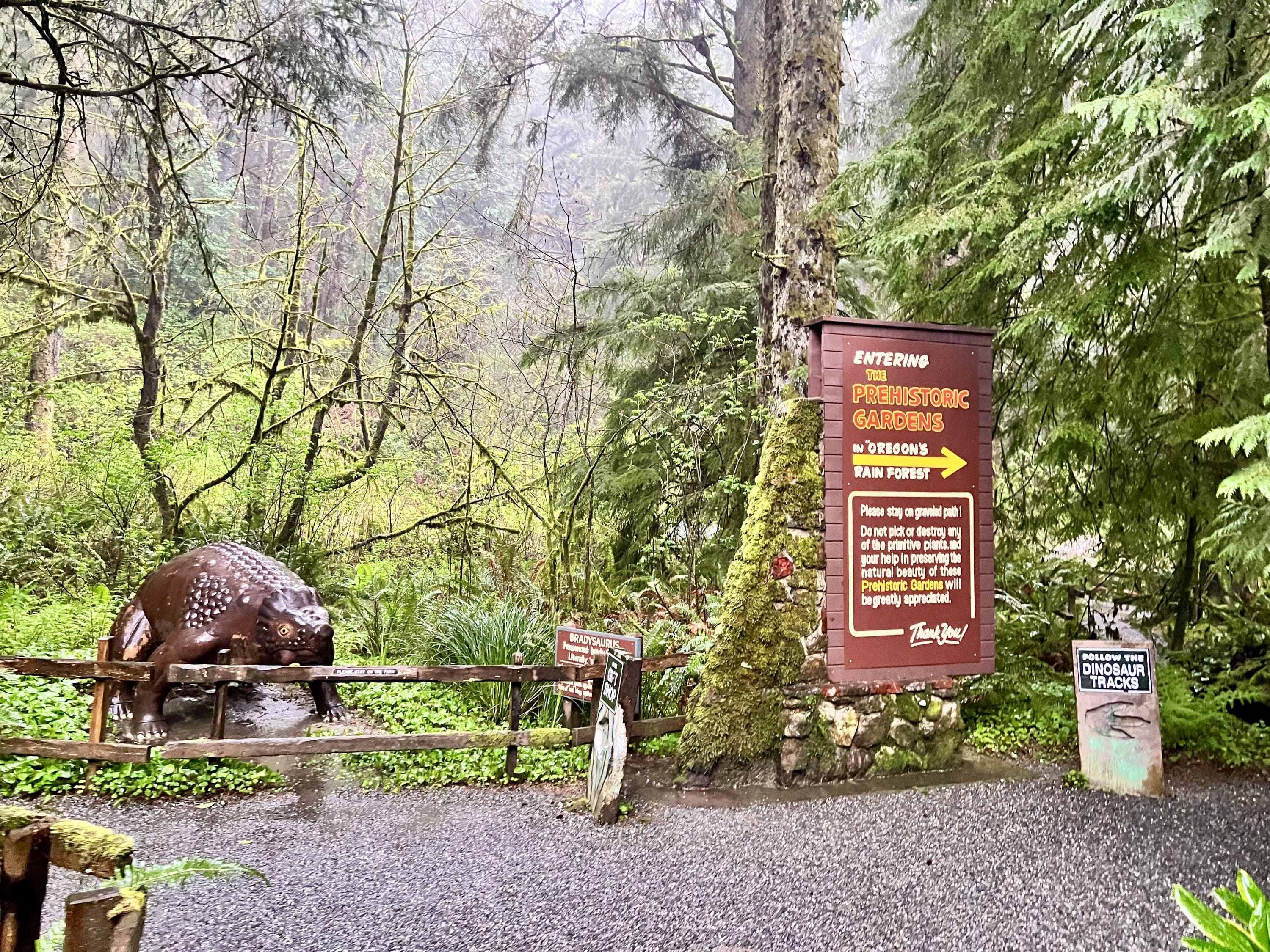 Pre Historic Gardens is a fantastic stop for everyone looking for a little fun on their Oregon Road Trip