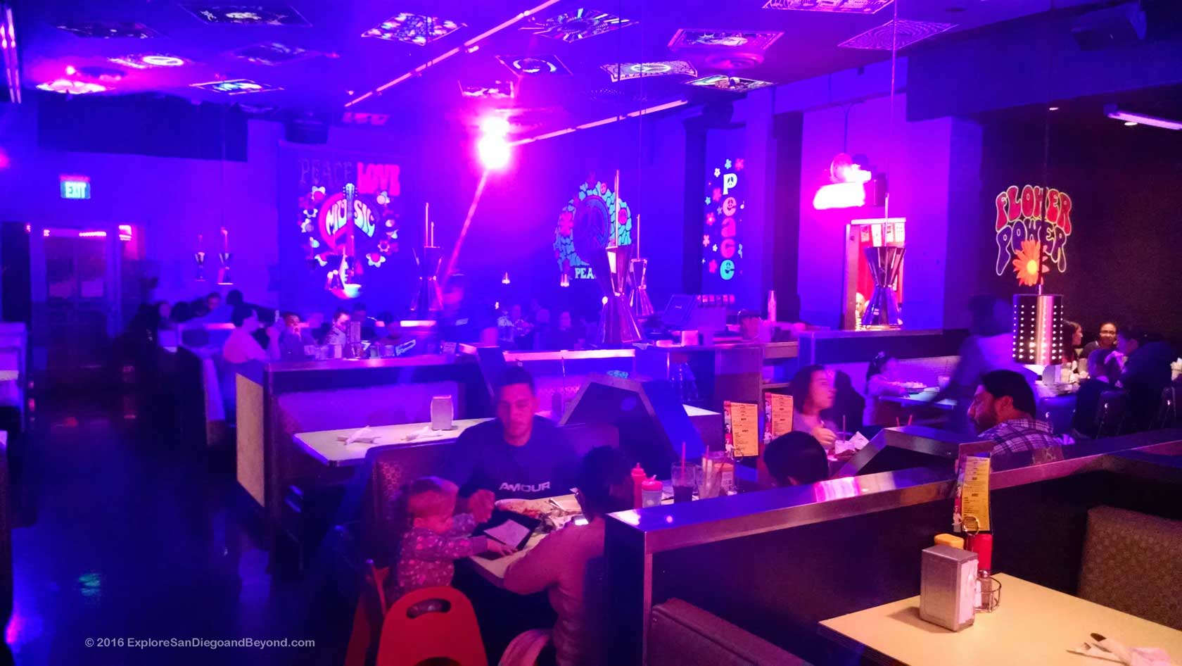 Black light seating section