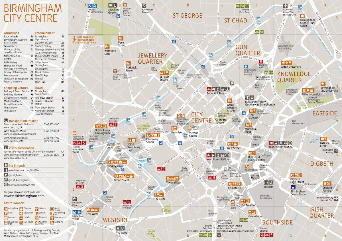 Birmingham Attractions Map Com Birmingham Attractions Map 