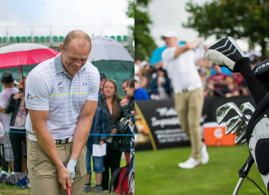 Mike Tindall playing golf at The Celtic Manor
