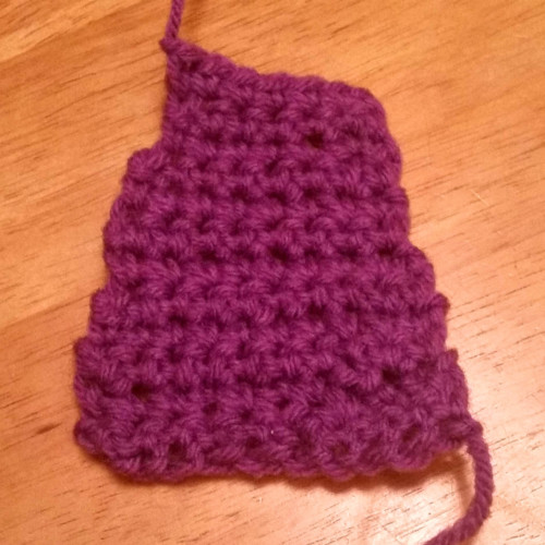 My first attempt at crochet. It was supposed to be square but ended up something else.