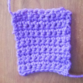 The second time trying the single crochet stitch and this time it ended up being a square like it was supposed to.