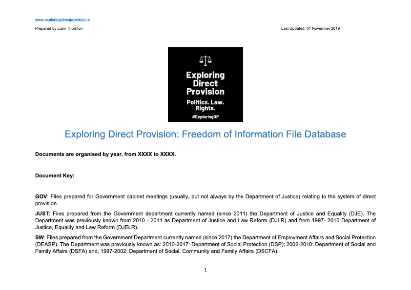 EDP Database Master File Exploring Direct Provision