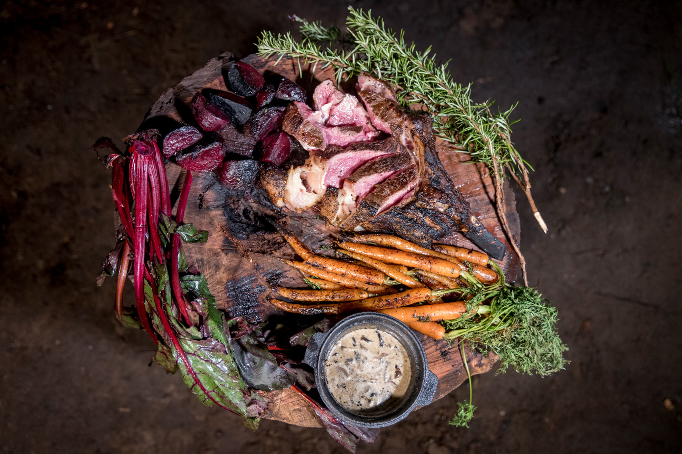 fire to fork campfire cooking steak