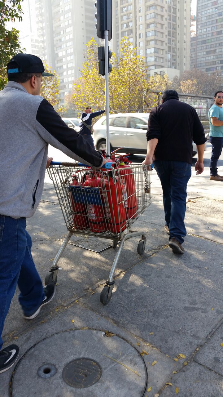 Casual fire extinguisher transport