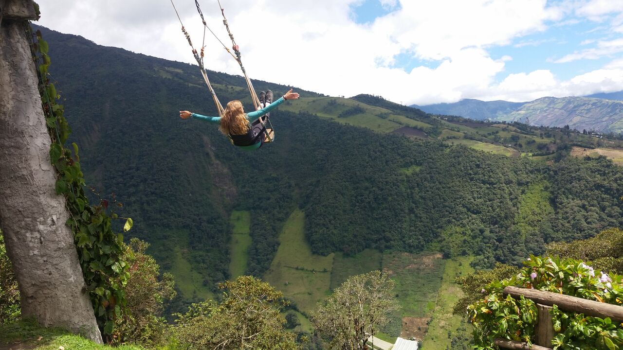 Swing off the end of the world at Casa de Arbol.