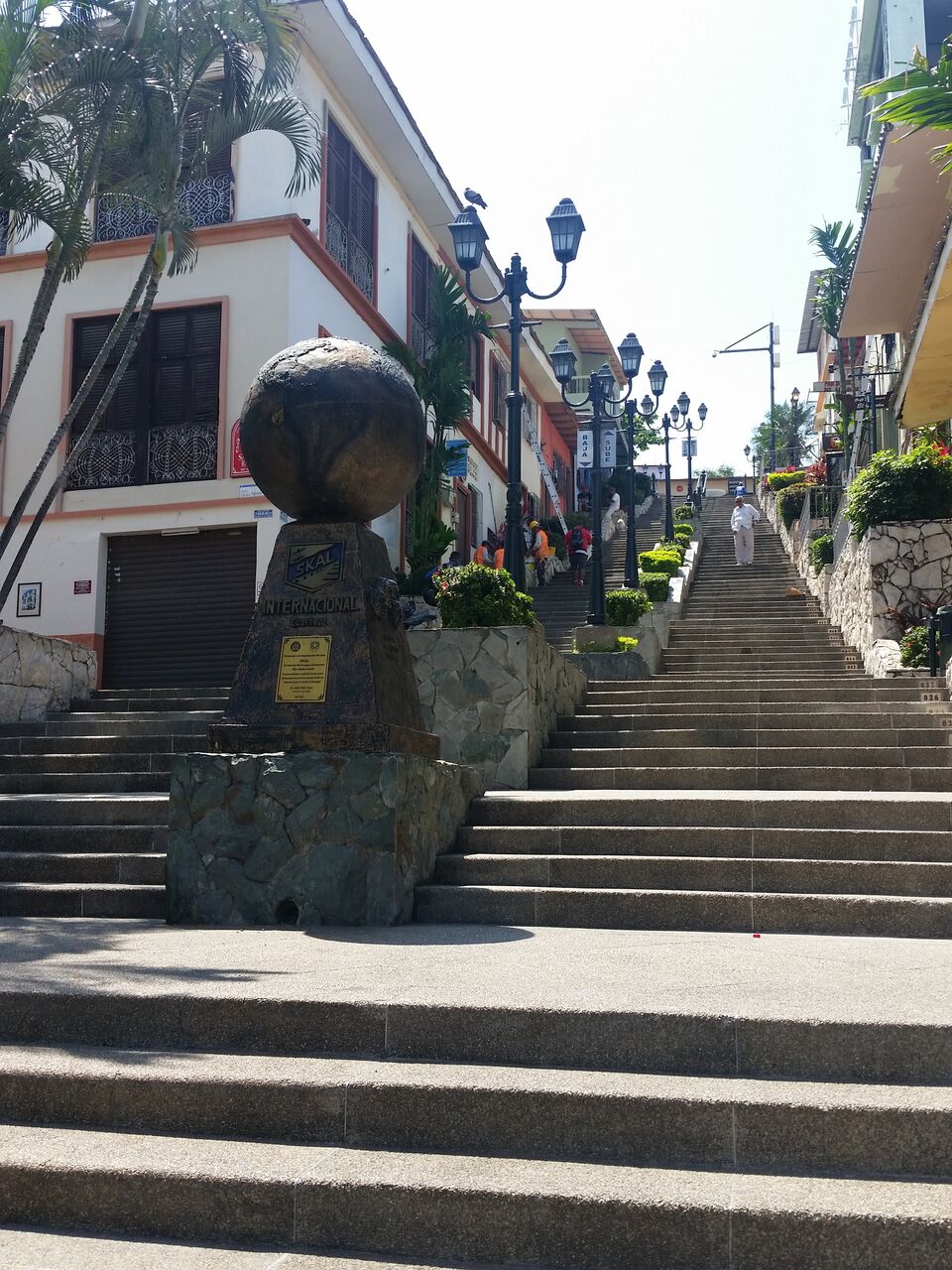 Cement stairs up Cerro Santa Ana.