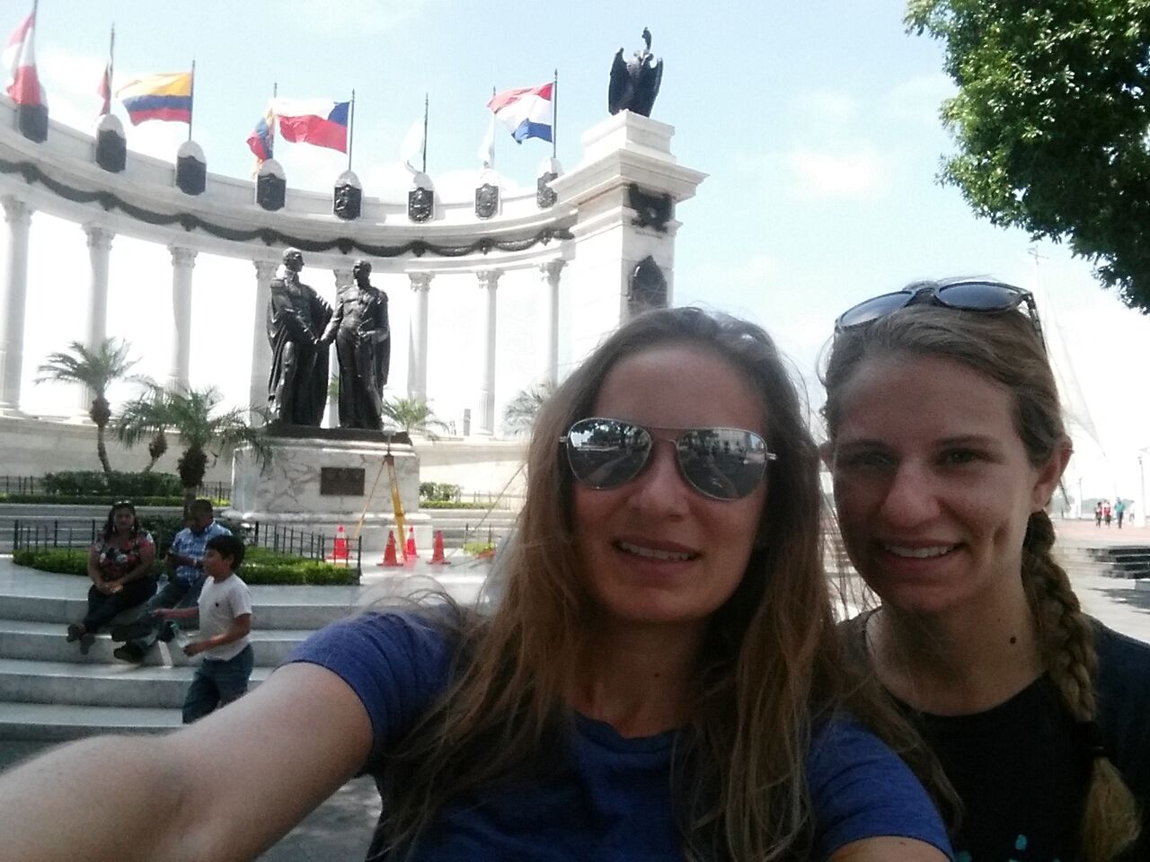 Girls hanging out in downtown Guayaquil.