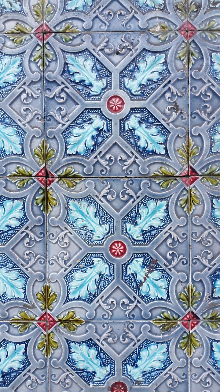 Amazing tiles on buildings