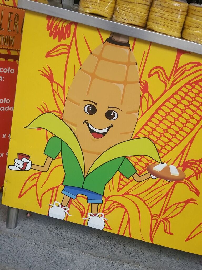 Logo for an areapas restaurant in downtown Medellin.