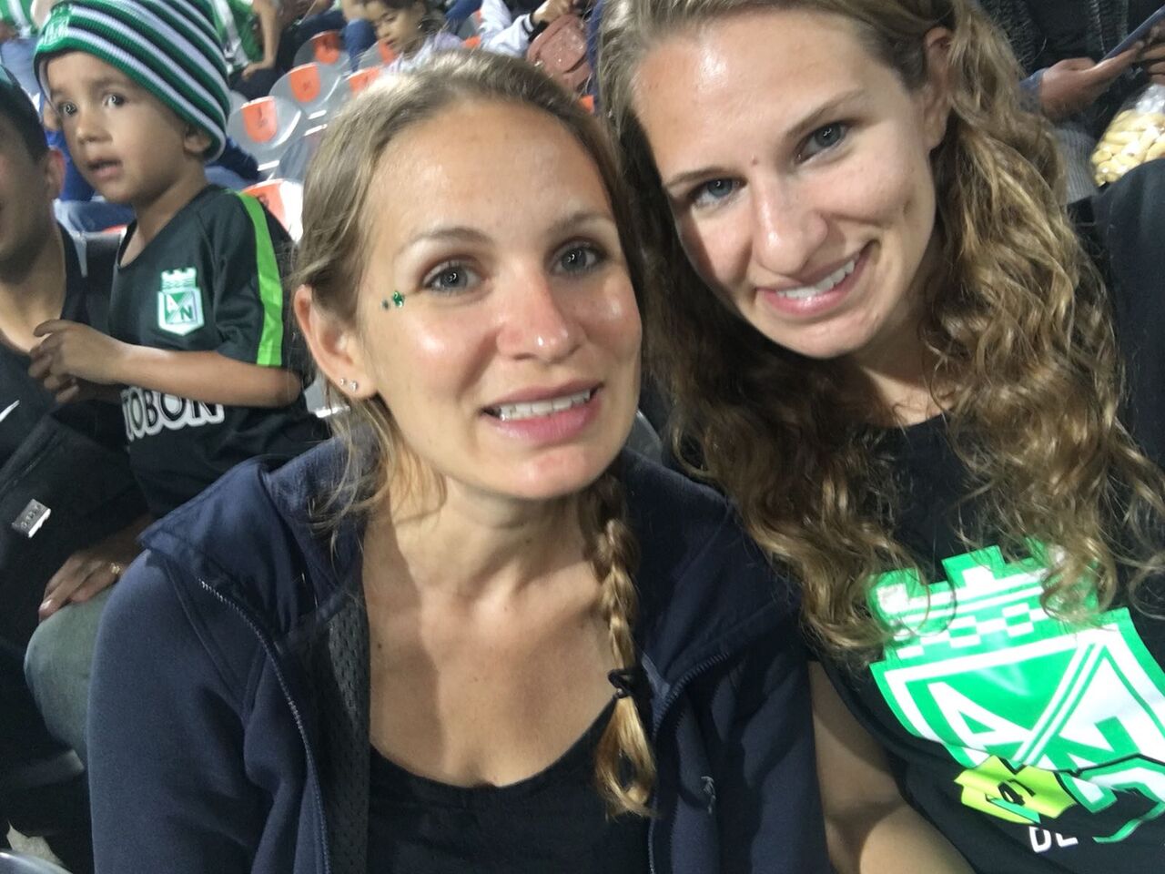 Watching a soccer game in Medellín Colombia.