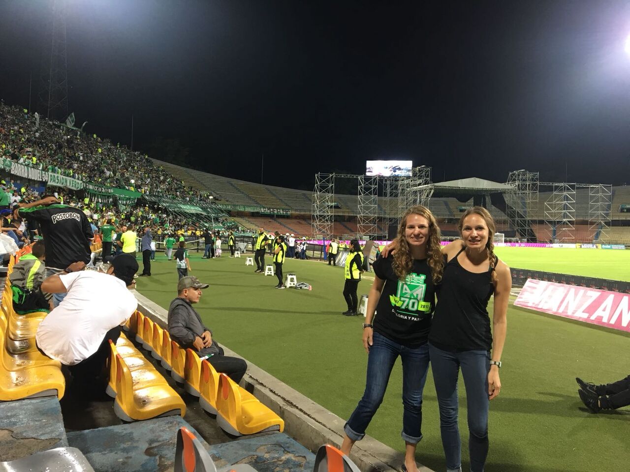 Nacional Team soccer game in Medellín Colombia.